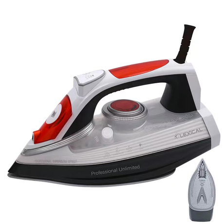 Red color Smooth steam iron support spray function electric iron easy to shape 2200w clothes electric iron